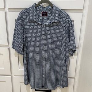 UNTUCKit Navy Geometric Button Down Shirt